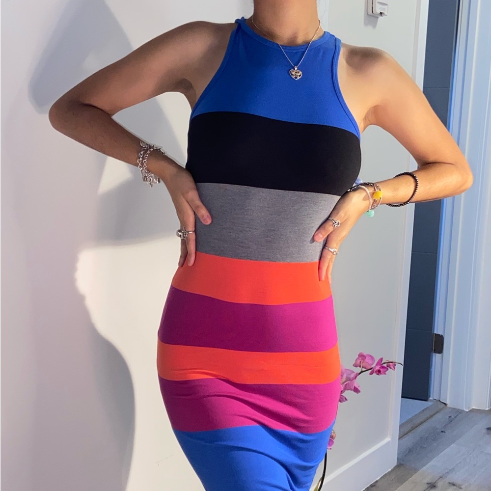 color-block EXPRESS maxi dress, size x-small